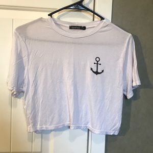 White crop top